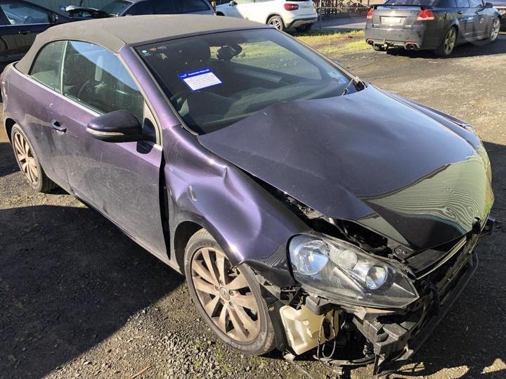 2012 VOLKSWAGEN GOLF RH FRONT, SEAT BELT ONLY, CABRIO, GEN  6, 02/09-01/16  5K7857706B SEAT BELT STALK